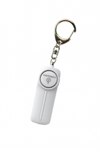 Personal Safety Keychain Set with Tassel - White