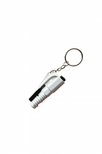 Personal Safety Keychain Set with Tassel - White